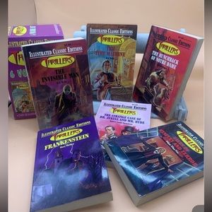THRILLERS 6 VOLUME SET  paperback book vintage 90's Frankenstein Invisible man